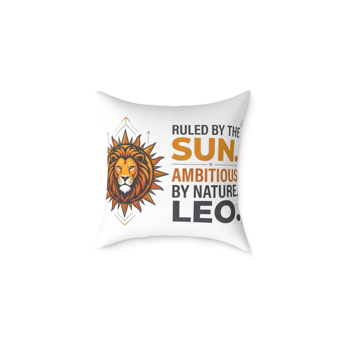 Leo Zodiac Ruled By The Sun Square Poly Canvas Pillow