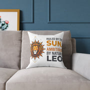 Leo Zodiac Ruled By The Sun Square Poly Canvas Pillow
