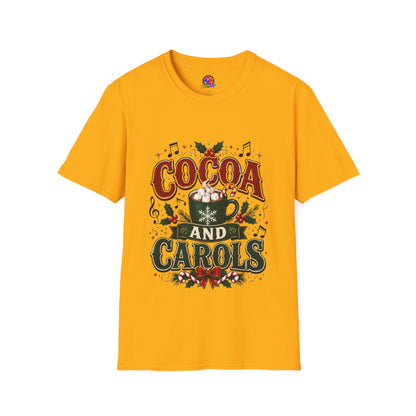 Cocoa and Carols T-Shirt — Cozy Holiday Cocoa Graphic Tee
