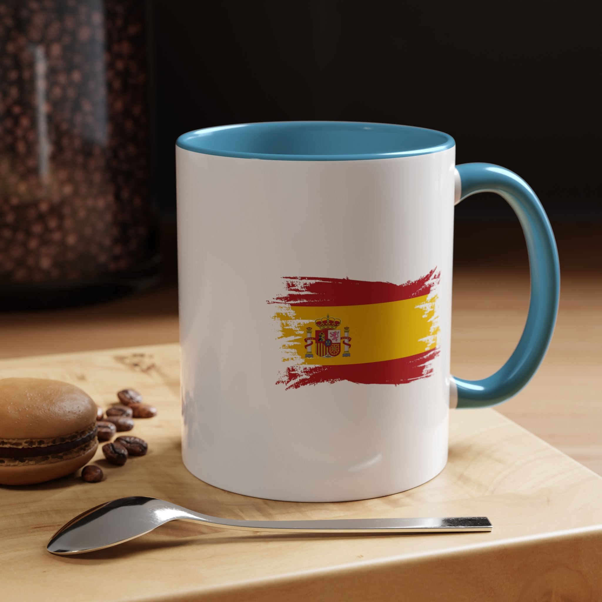 Spain Flag Coffee Mug — Spanish Brushstroke Accent Mug