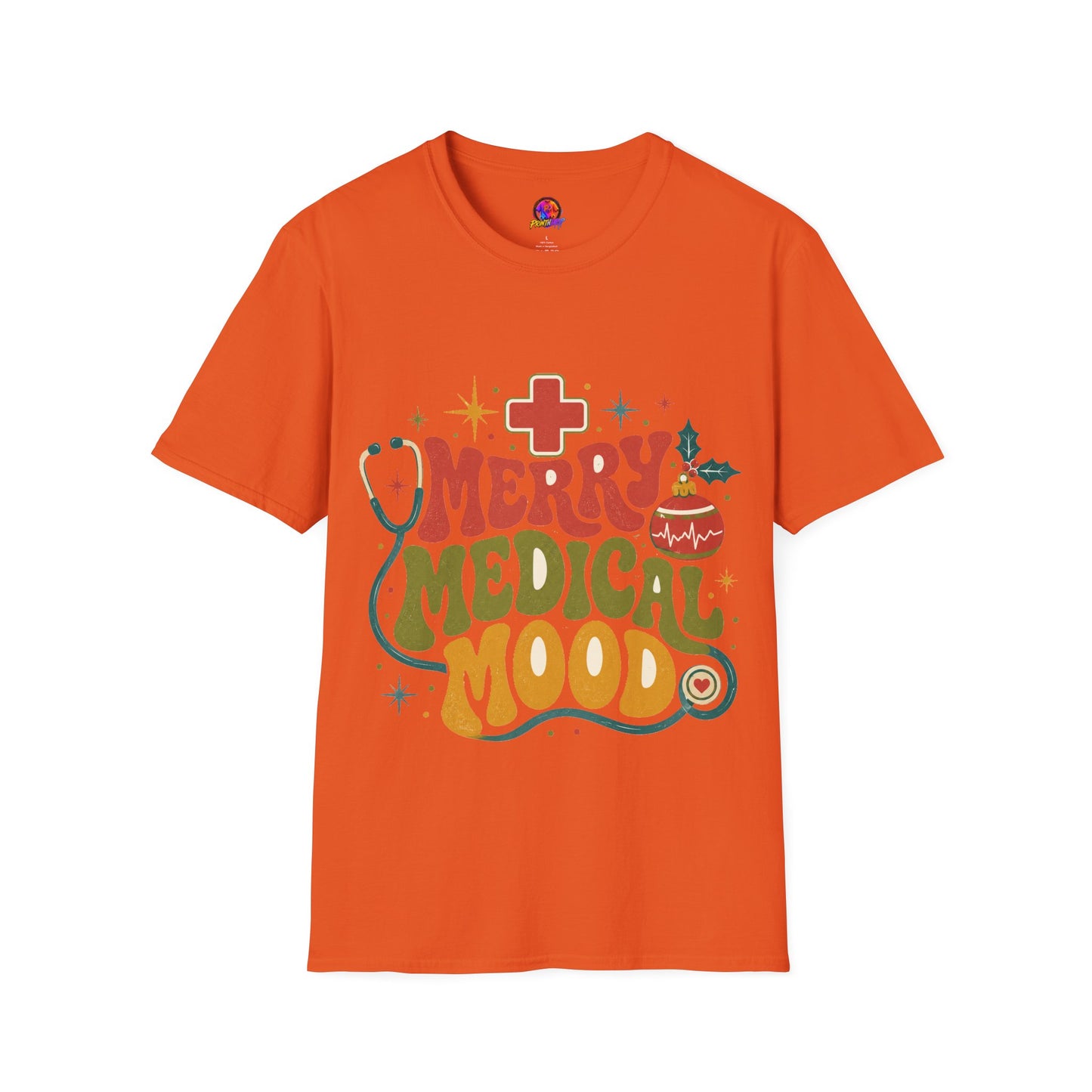 Merry Medical Mood T-Shirt — Christmas Nurse & Healthcare Holiday Tee