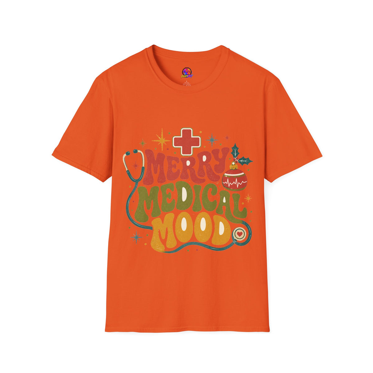 Merry Medical Mood T-Shirt — Christmas Nurse & Healthcare Holiday Tee