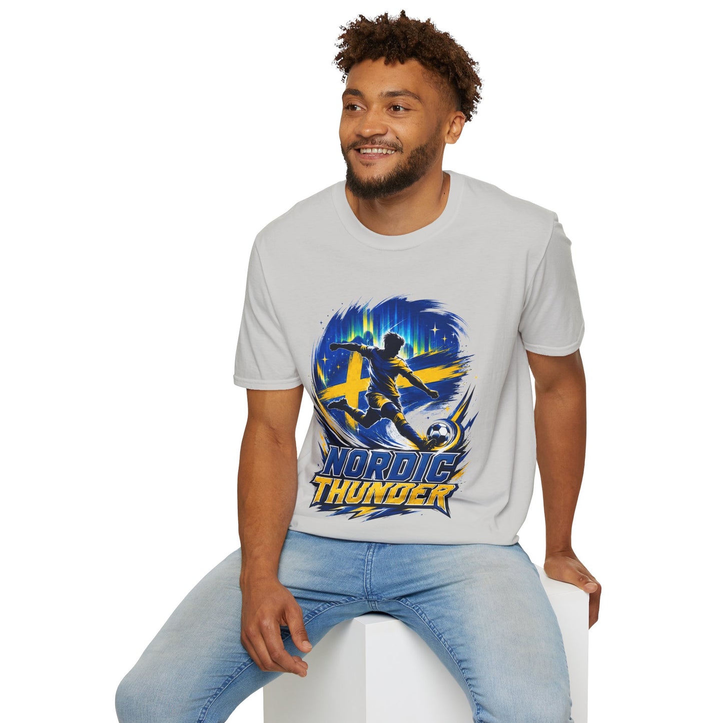 Sweden Nordic Thunder Soccer T-Shirt — Sweden Football Fan Tee