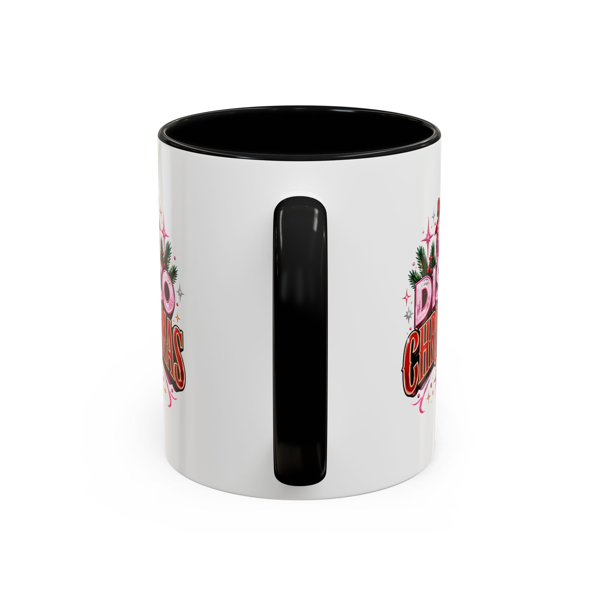 Disco Christmas Coffee Mug — Retro Holiday Disco Ball Christmas Tree Accent Mug