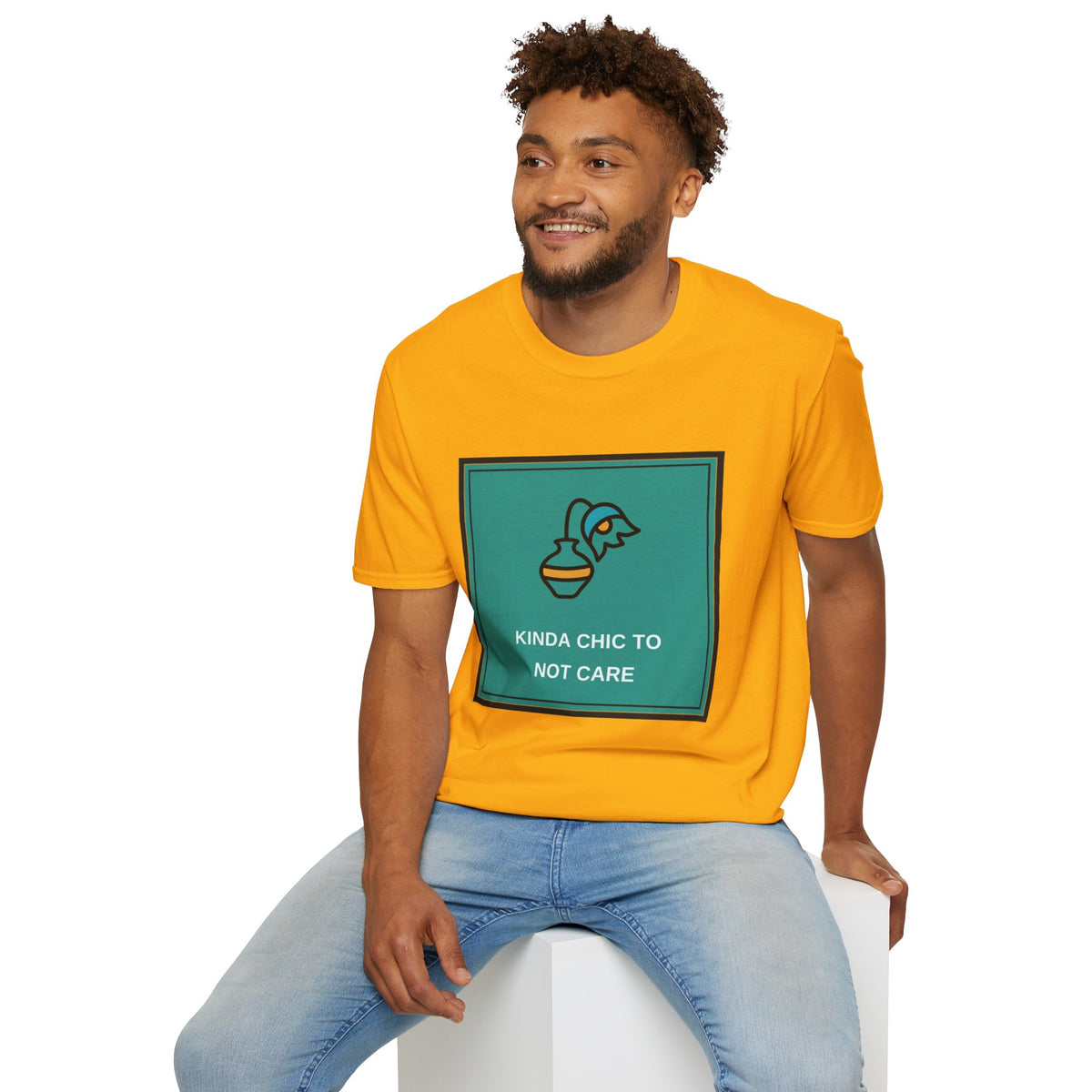 Graphic Tee — "Kinda Chic To Not Care" Minimalist Vase Design - Trending Now - August 2026