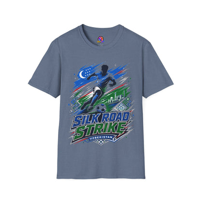 Silk Road Strike Soccer T-Shirt — Uzbekistan Football Graphic Tee