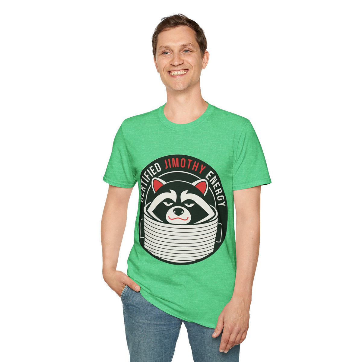 Jimothy Energy T-Shirt — Certified Raccoon Graphic Tee - Trending Now - August 2026