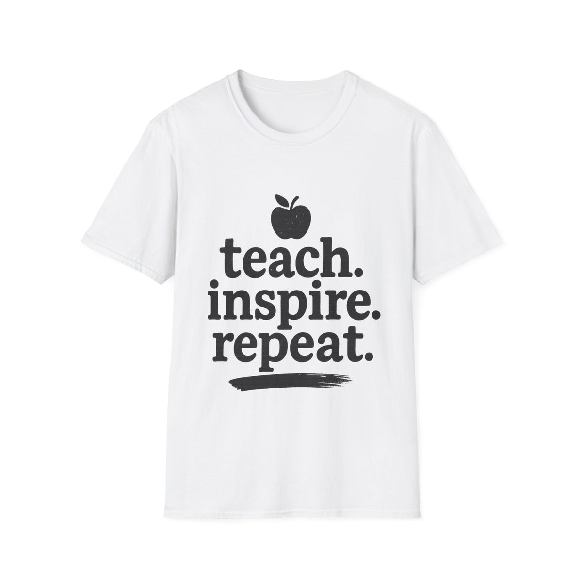 Teach. Inspire. Repeat. T‑Shirt — Teacher Apple Graphic Tee - Trending Now - August 2026 Trends - Everyday T-Shirt