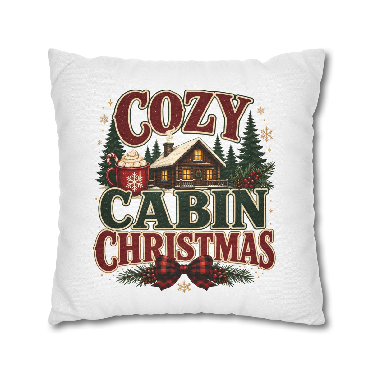 Christmas Cozy Cabin Christmas PillowcasePillowcase