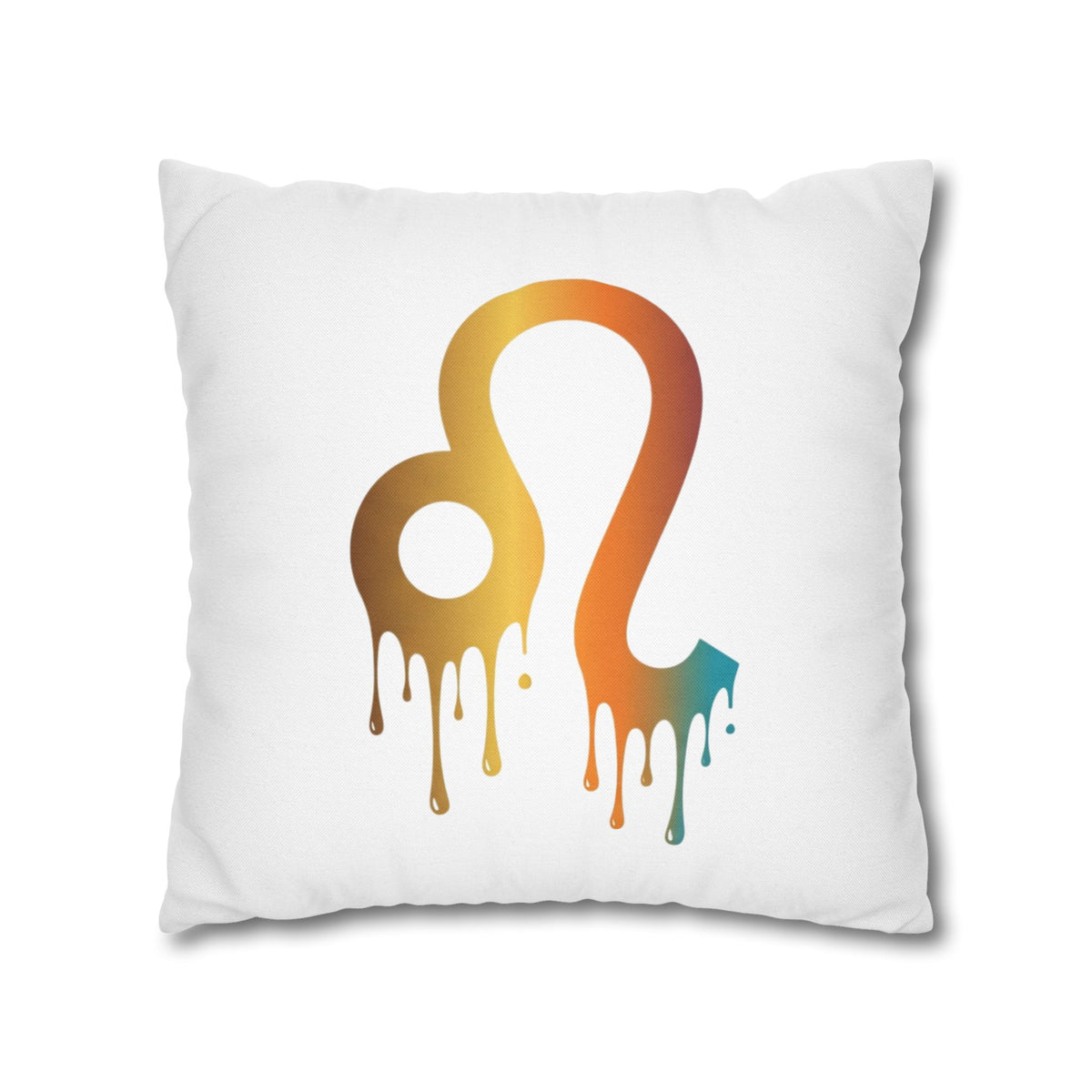 Leo Zodiac Drip Pillow – Gradient Astrology Throw Pillowcase
