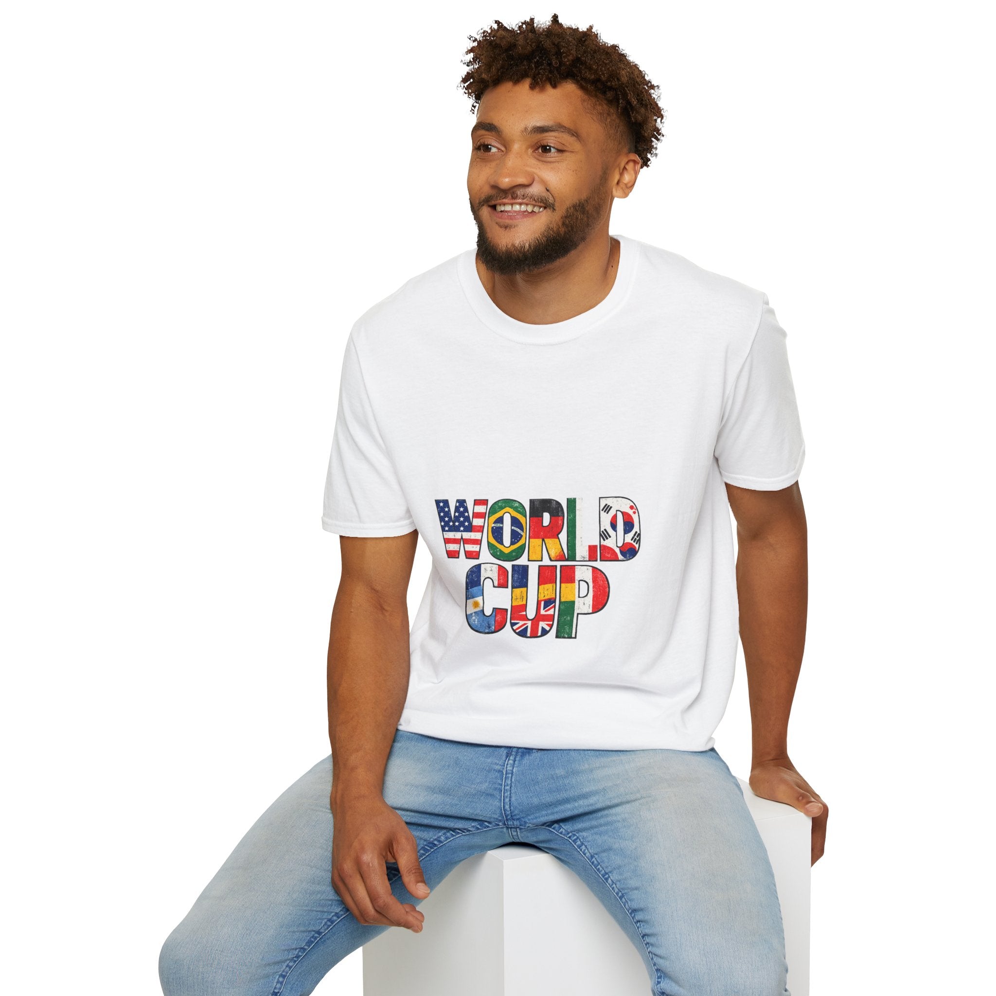 World Cup Flag Graphic T-Shirt — 'WORLD CUP' International Soccer Fans Tee