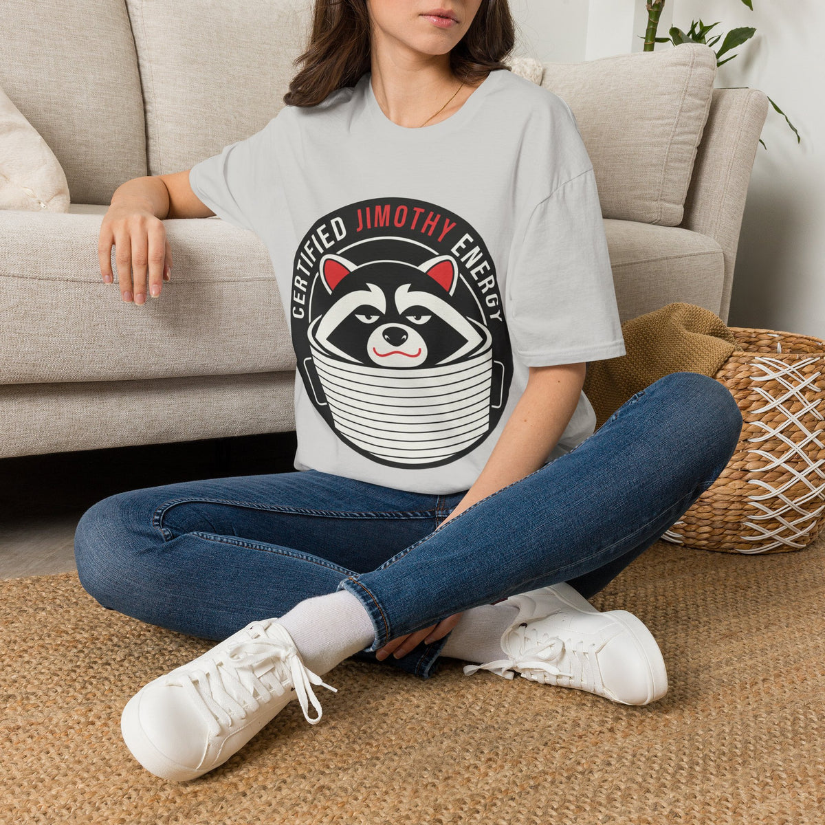 Jimothy Energy T-Shirt — Certified Raccoon Graphic Tee - Trending Now - August 2026