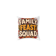 Thanksgiving Family Feast Squad Pillow — Thanksgiving Decorative Throw Pillow