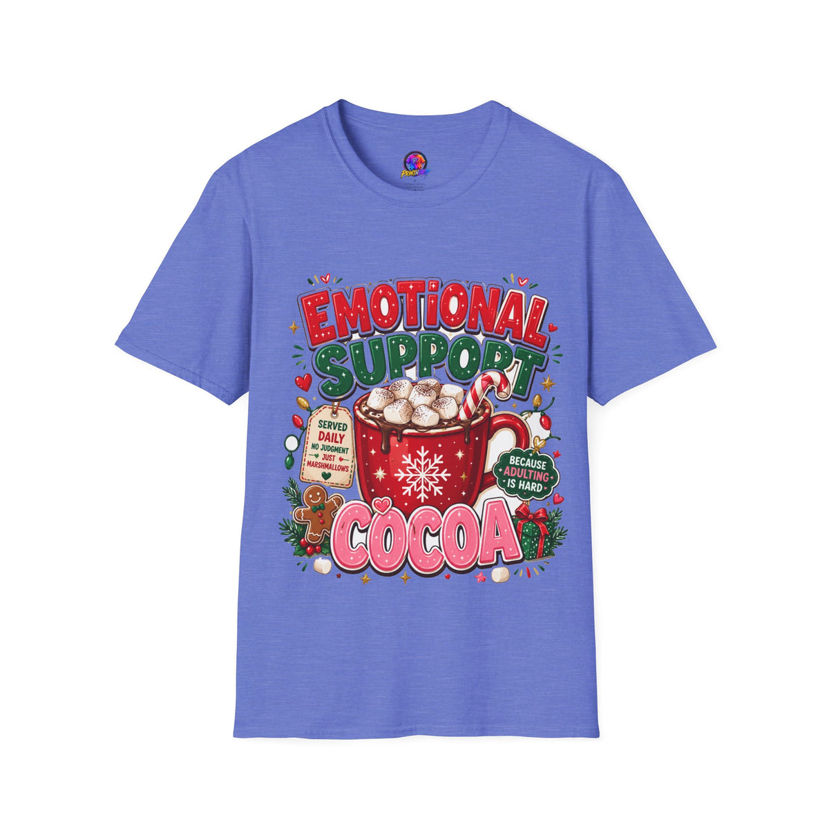 Emotional Support Cocoa T-Shirt — Holiday Hot Chocolate Graphic Tee