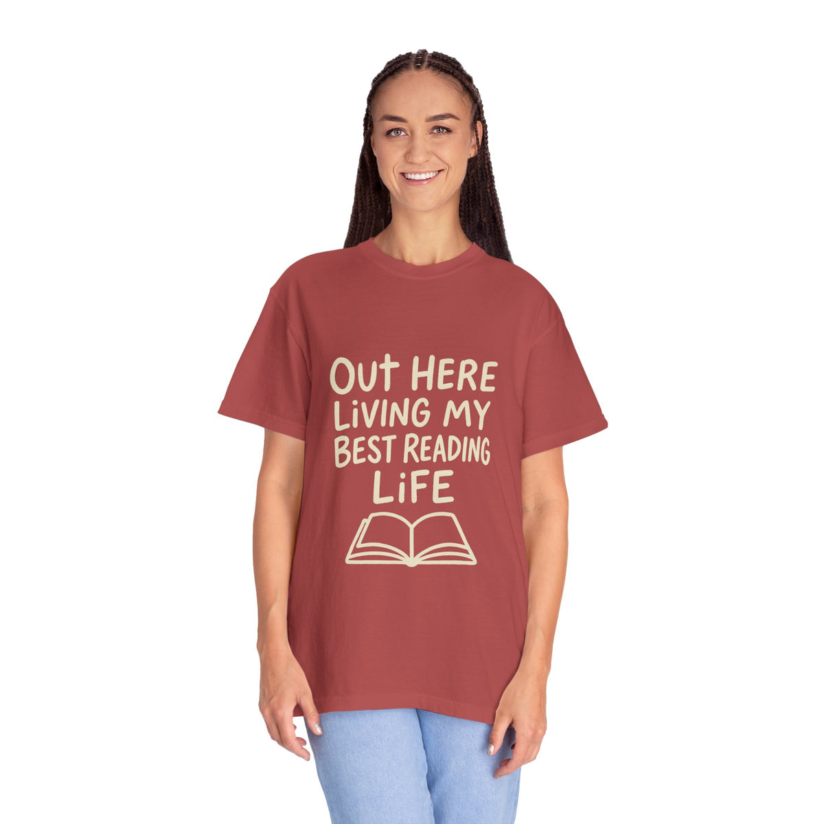 Reading Life T-Shirt — "Out Here Living My Best Reading Life" Book Lover Tee - Trending Now - October 2026