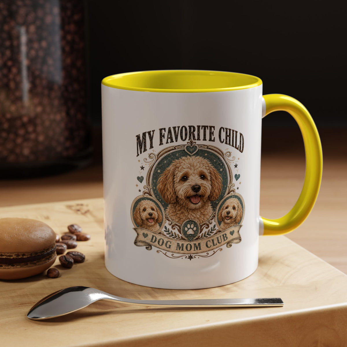 Milo Bailey Dog Dad Mom Dog Mom Coffee Mug – “My Favorite Child” Cute Paw Print Accent Mug