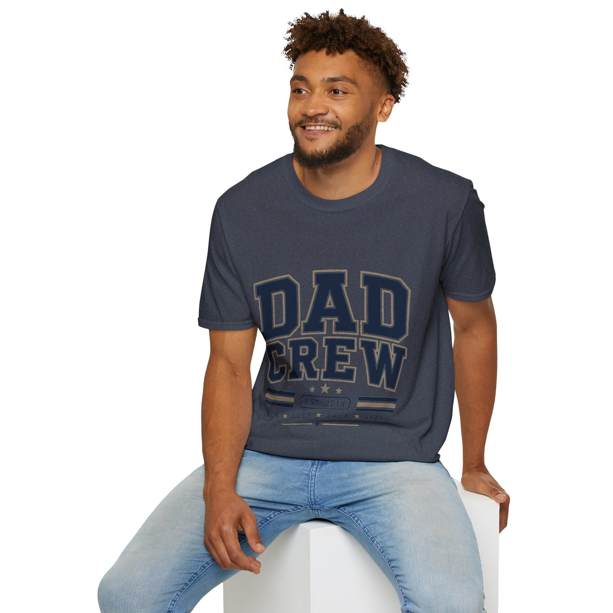 Dad Crew T-Shirt — Vintage Collegiate "DAD CREW" Father's Day Tee