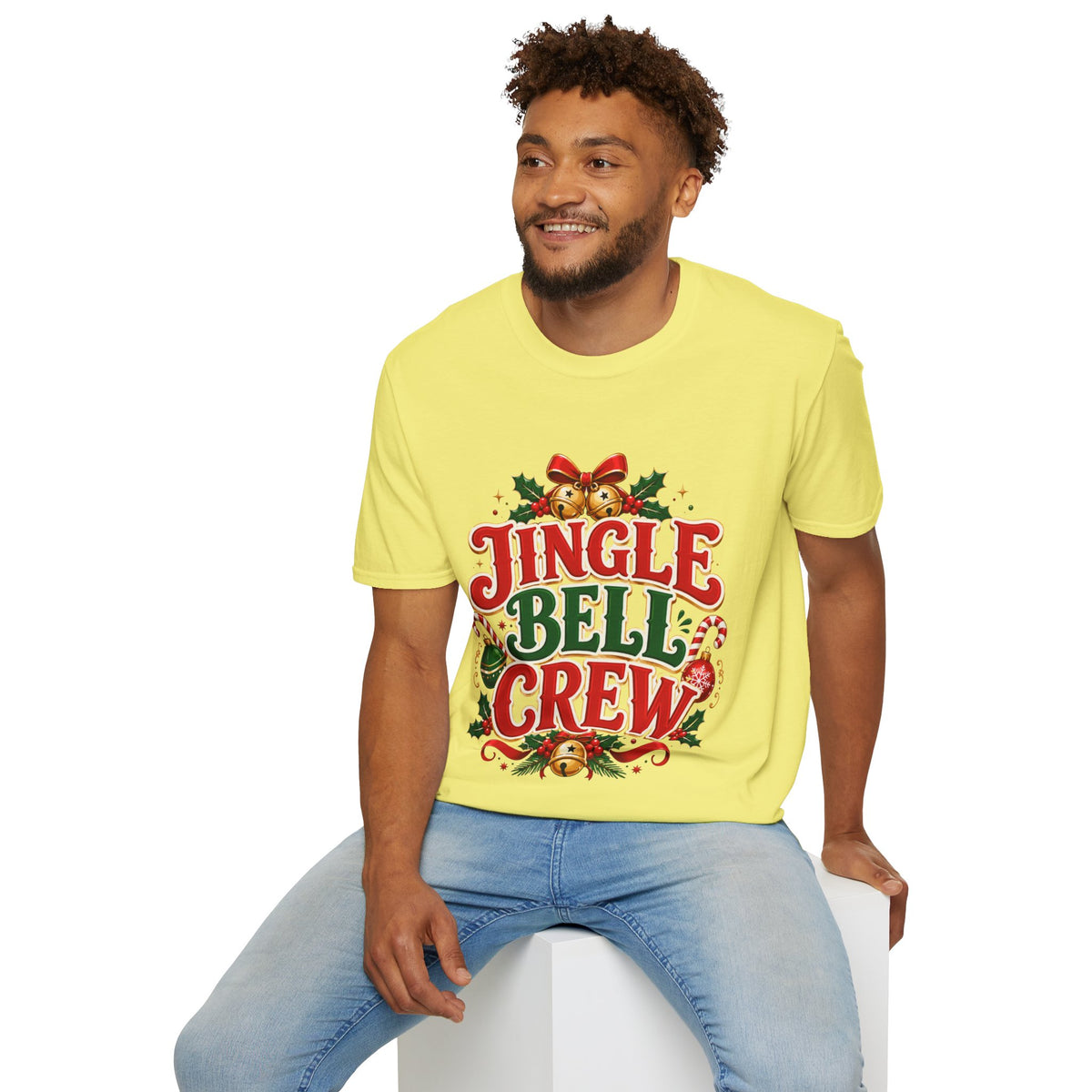 Jingle Bell Crew T-Shirt — Festive Christmas Holiday Tee