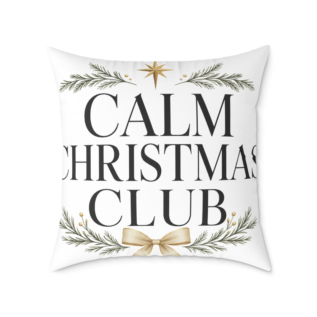 Christmas Calm Christmas Club Holiday Throw Pillow