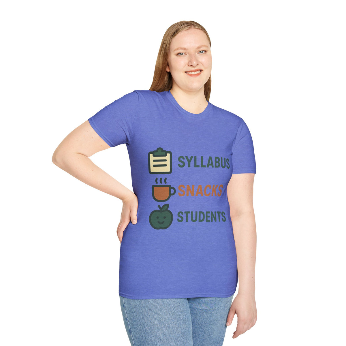 Syllabus Snacks Students Graphic Tee — Funny Teacher & Student Back-to-School T-Shirt - Trending Now - August 2026
