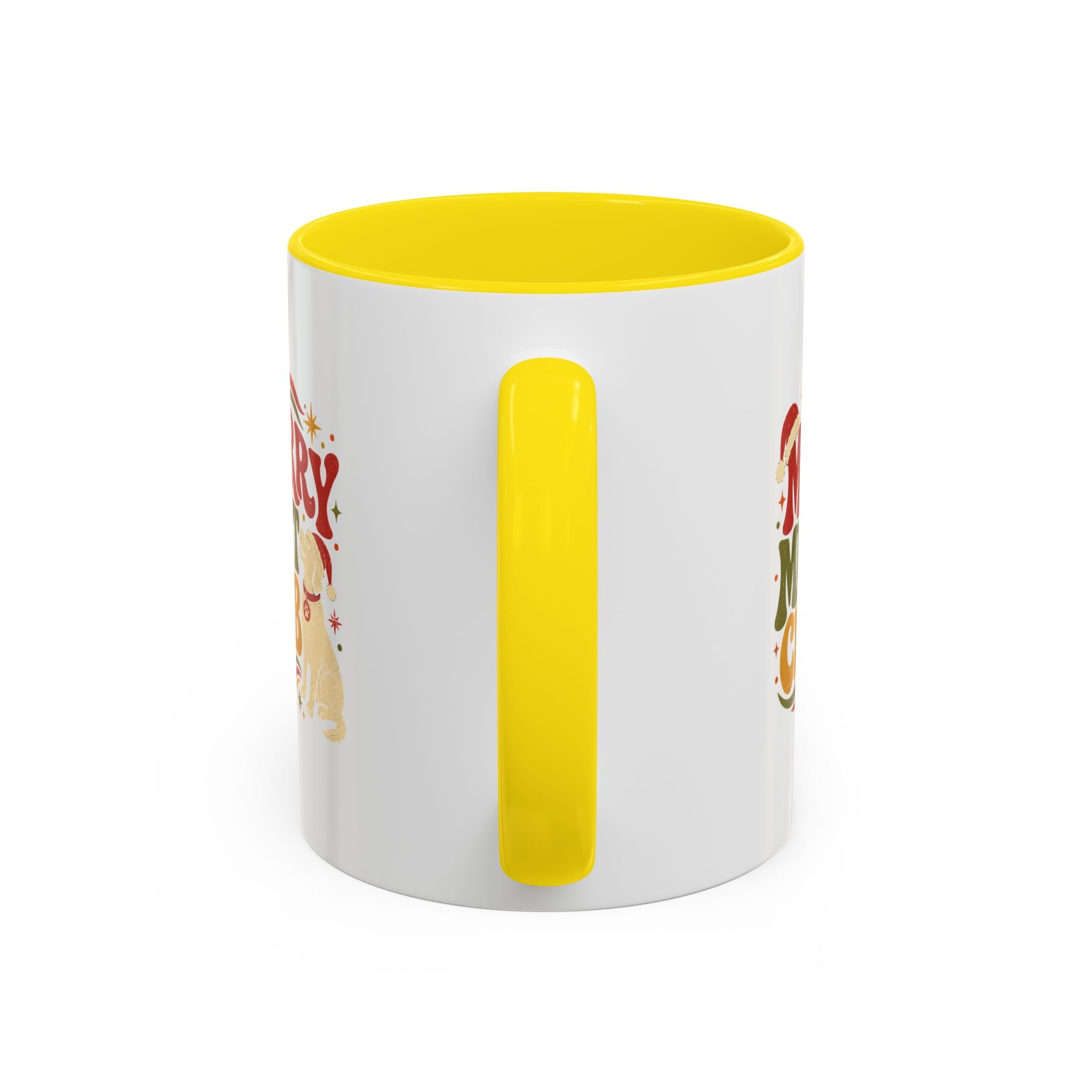 Modern Day Christmas Merry Mutt Club Accent Coffee Mug — Festive Dog Lover Holiday Gift