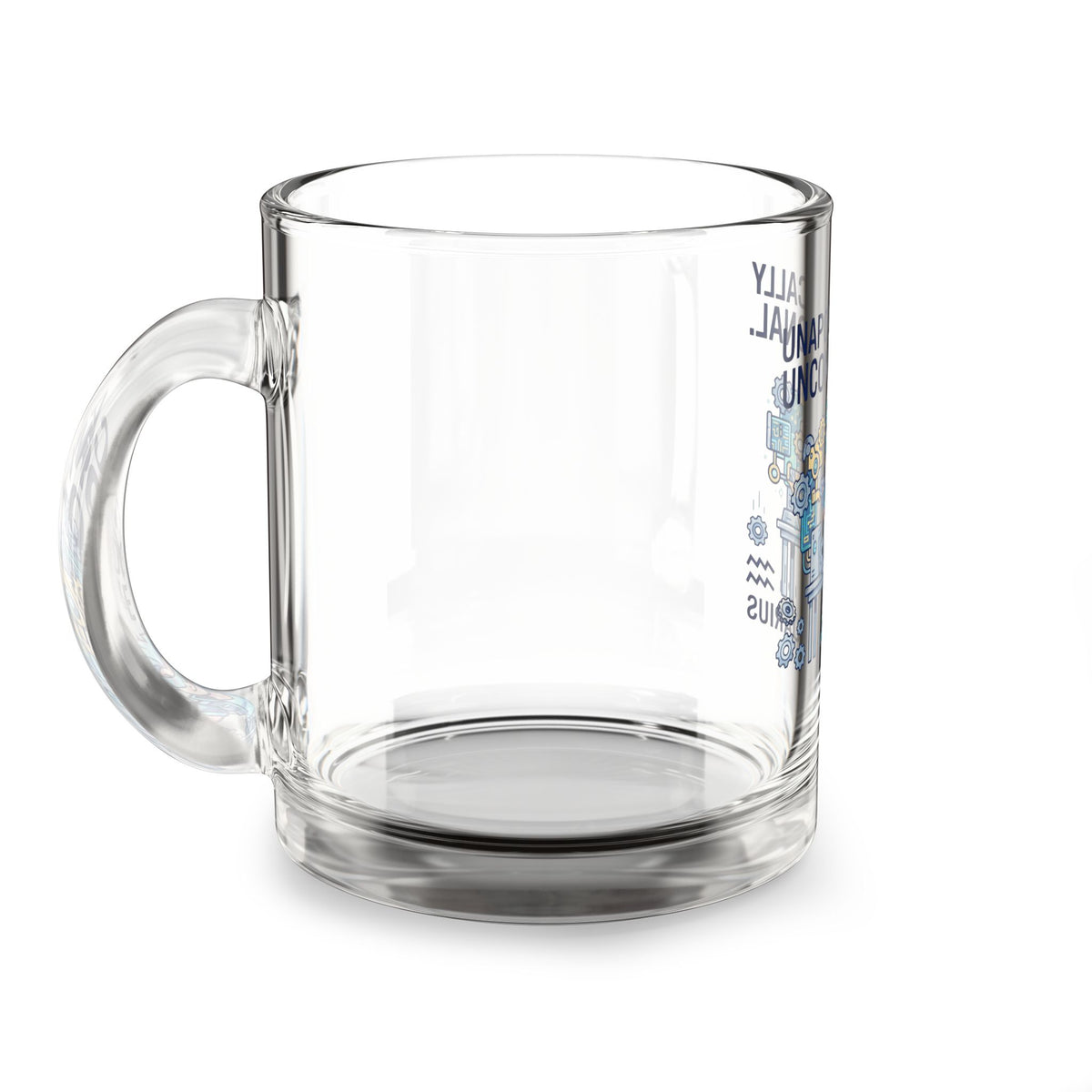 Aquarius Glass Mug — "Unapologetically Unconventional" 10oz Zodiac Coffee Cup