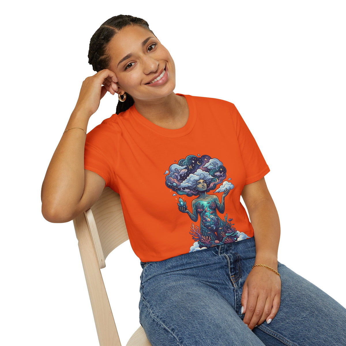 Dreamscape Goddess T-Shirt — 'Head in the Clouds' Surreal Art Tee