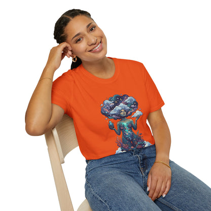 Dreamscape Goddess T-Shirt — 'Head in the Clouds' Surreal Art Tee