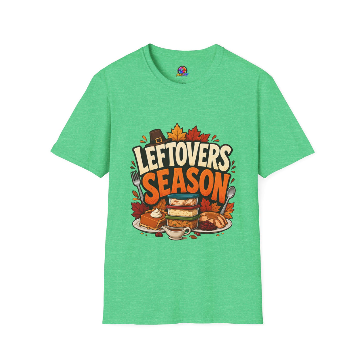 Thanksgiving T-Shirt Leftovers Season T-Shirt — Funny Thanksgiving Turkey & Pie Graphic Tee