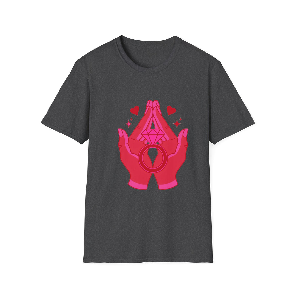 Manifested Hands Graphic T-Shirt — Pink Prayer Hands with Hearts - Trending Now - September 2026