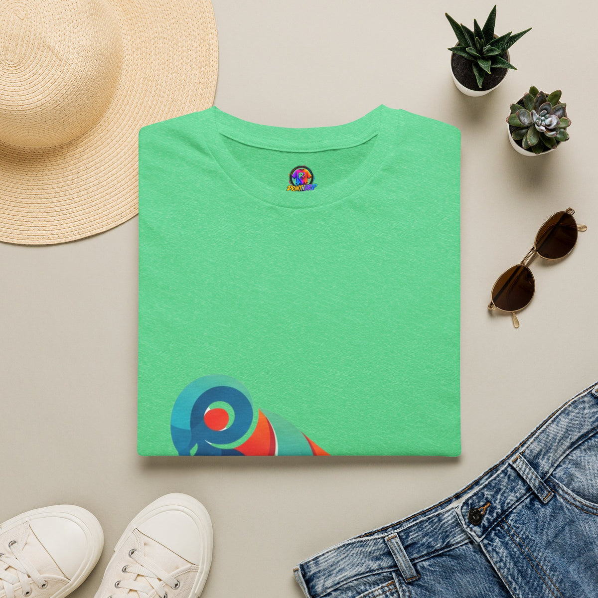 Aries Zodiac  Colorful Ram T-Shirt — Abstract Multicolor Aries Graphic Tee
