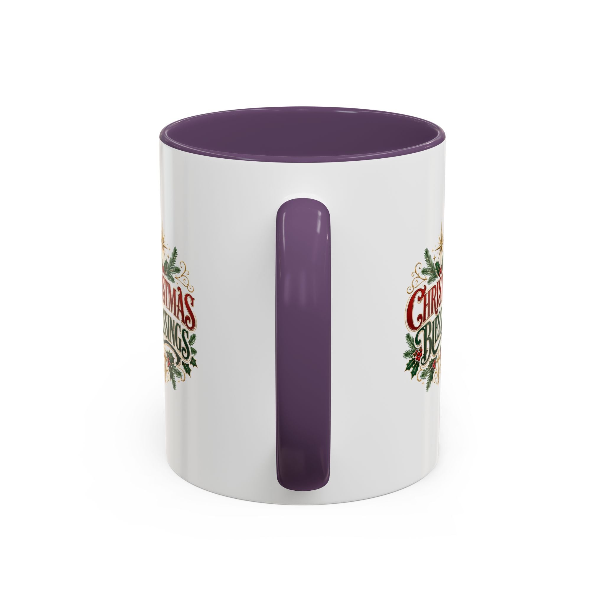 Christmas Blessings Accent Coffee Mug – Festive Holiday Tea & Coffee Cup