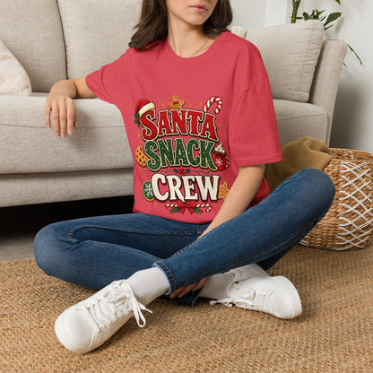 Santa Snack Crew T-Shirt — Christmas Cookie Holiday Tee