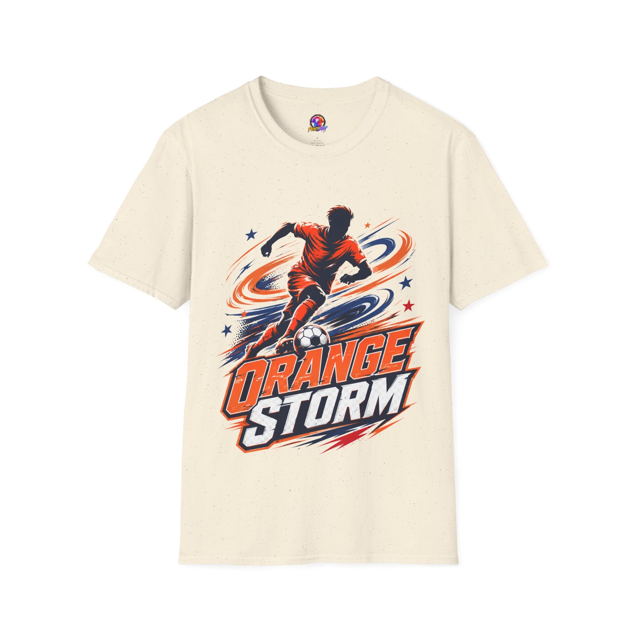 Netherlands Orange Storm Soccer T-Shirt — Dynamic Player Graphic Tee