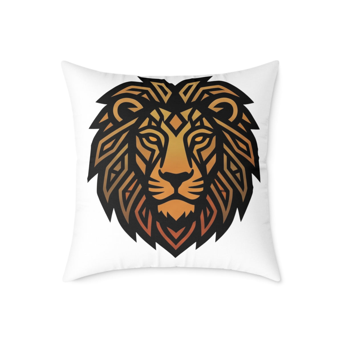 Leo Zodiac Lion Square Poly Canvas Pillow