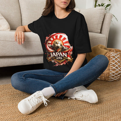 Japan Soccer T‑Shirt — Rising Sun Football Graphic