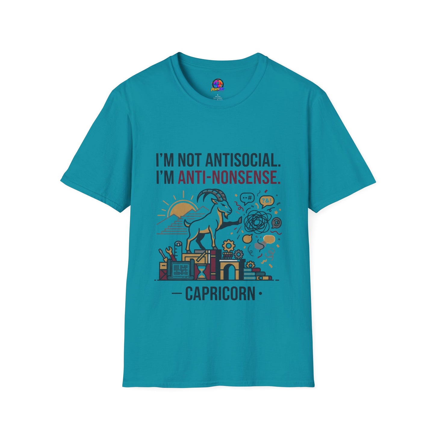 Capricorn T-Shirt — "I'm Not Antisocial, I'm Anti-Nonsense" Zodiac Tee