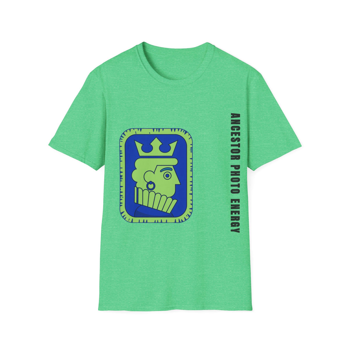 King Checkerboard Graphic T‑Shirt — Bold Green & Blue Chess King Design - Trending Now - September 2026