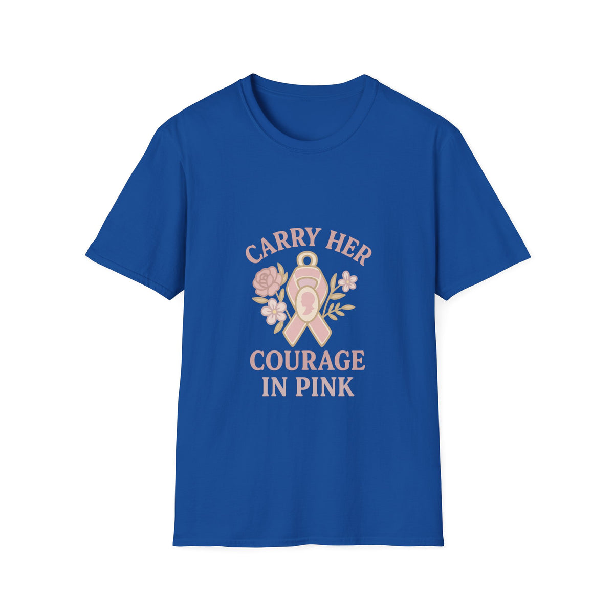 T-Shirt — "Carry Her Courage in Pink" Floral Breast Cancer Awareness Tee - Trending Now - October 2026