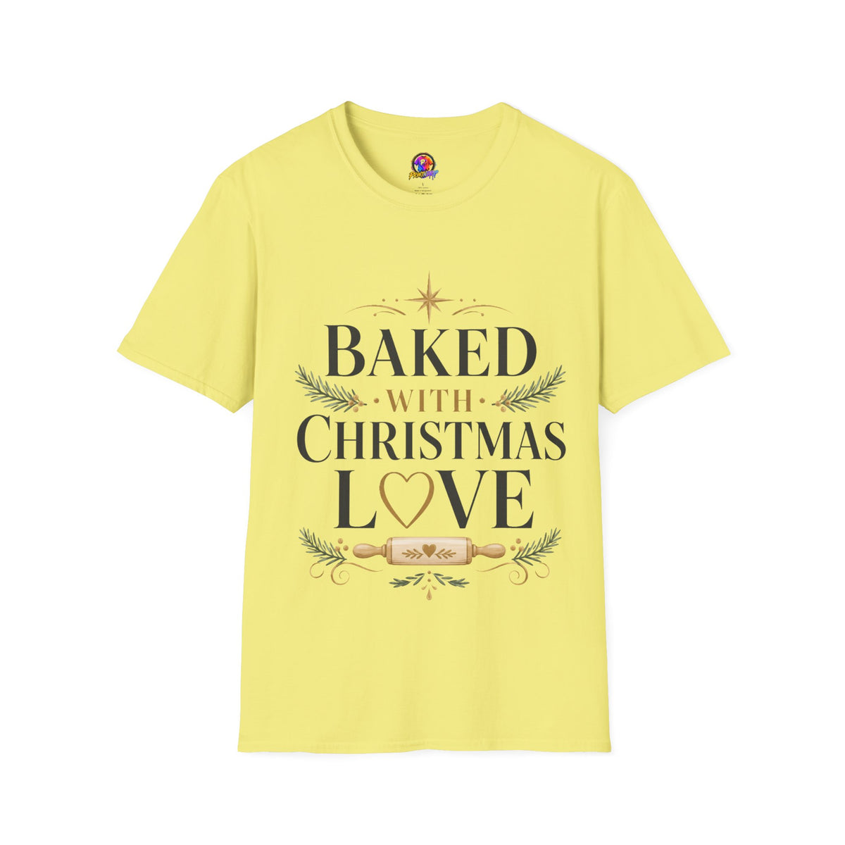 T-Shirt — "Baked With Christmas Love" Holiday Baking Shirt