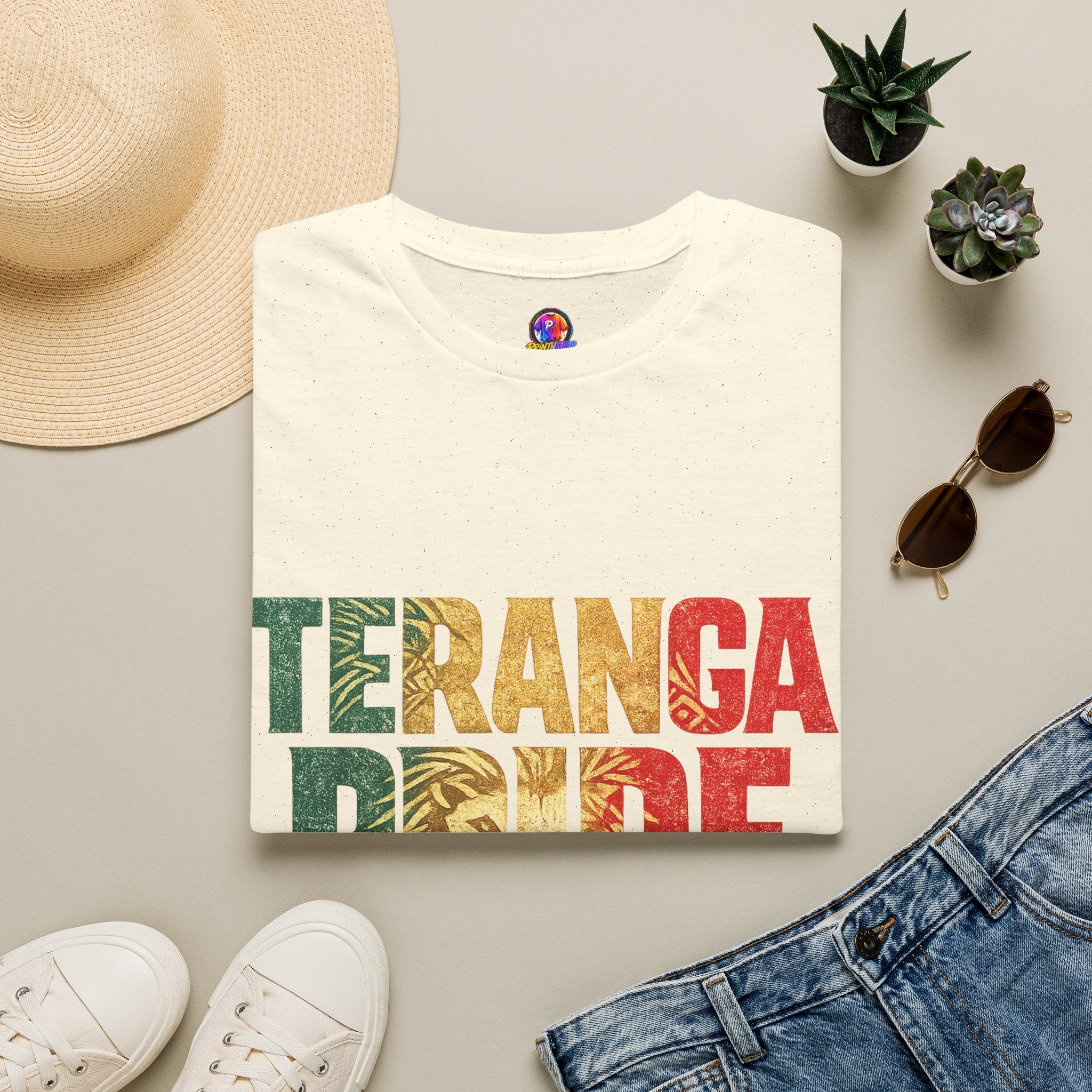 Senegal Teranga Pride T-Shirt — Senegal Flag Colors & Lion Graphic