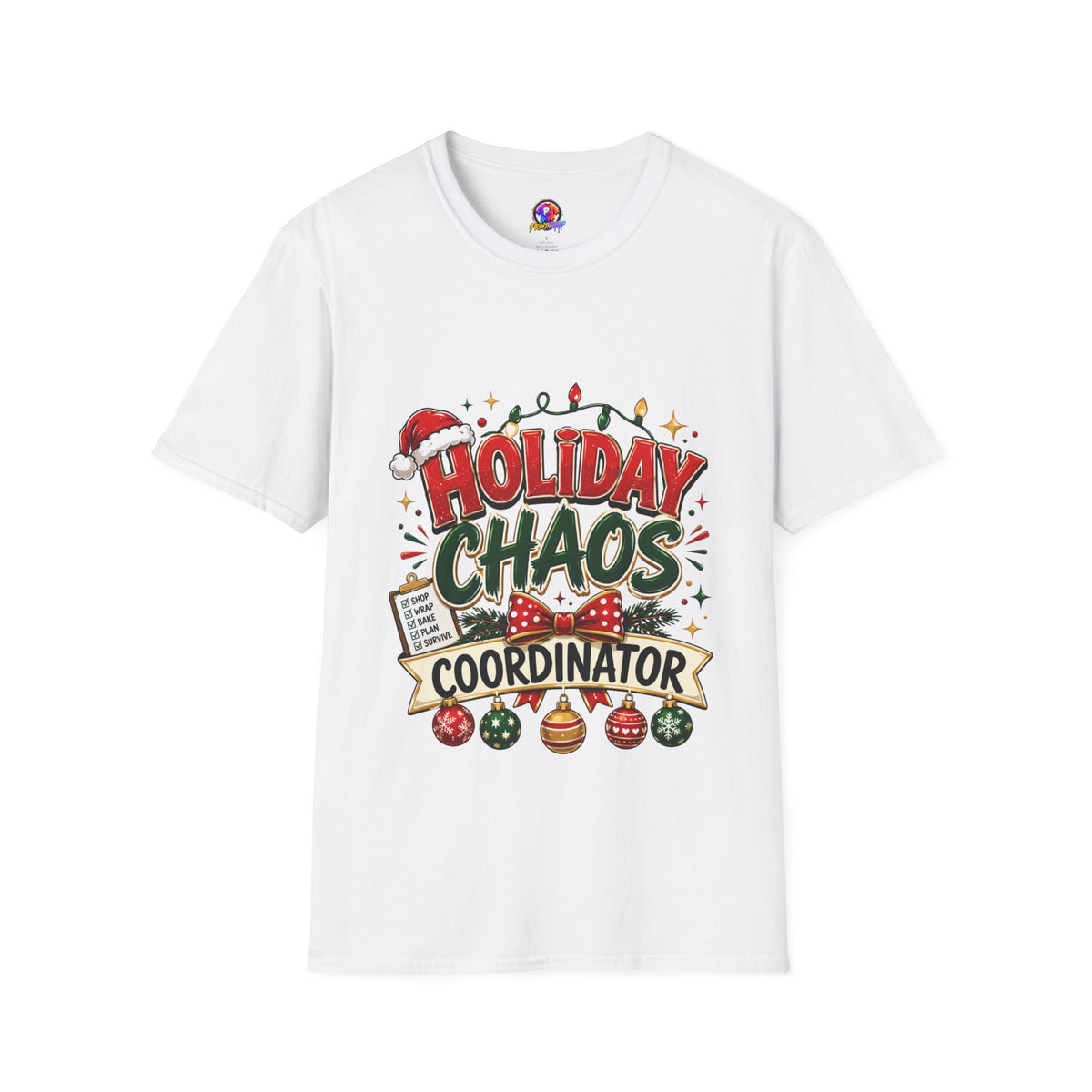 Holiday Chaos Coordinator T-Shirt — Funny Christmas Crew Tee