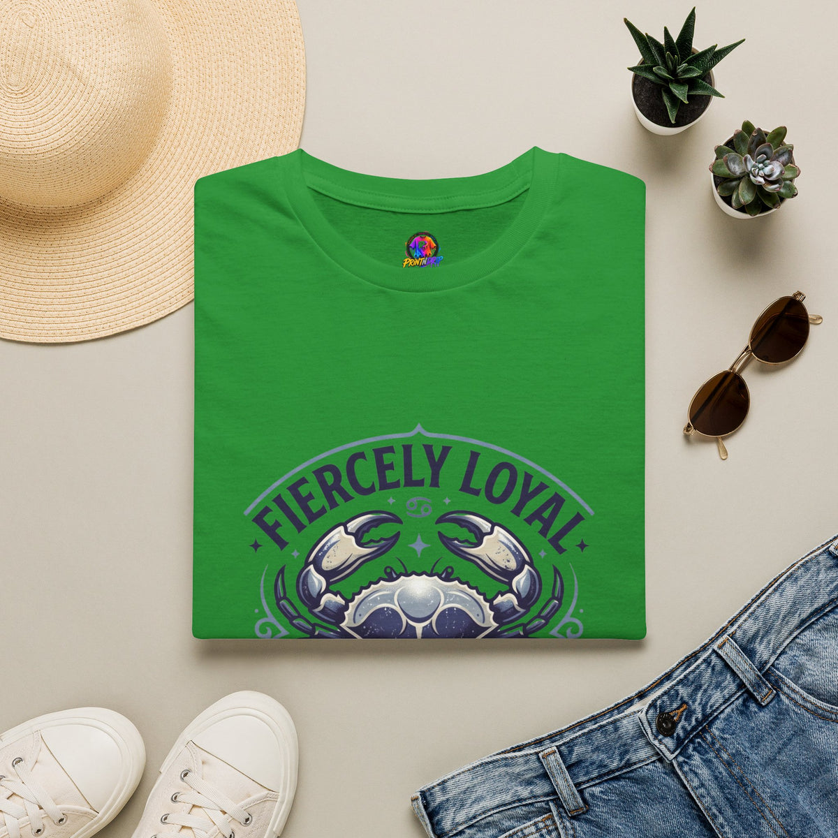 Cancer Zodiac T-Shirt — Fiercely Loyal Crab Design (100% Cancer, Deeply Rooted)