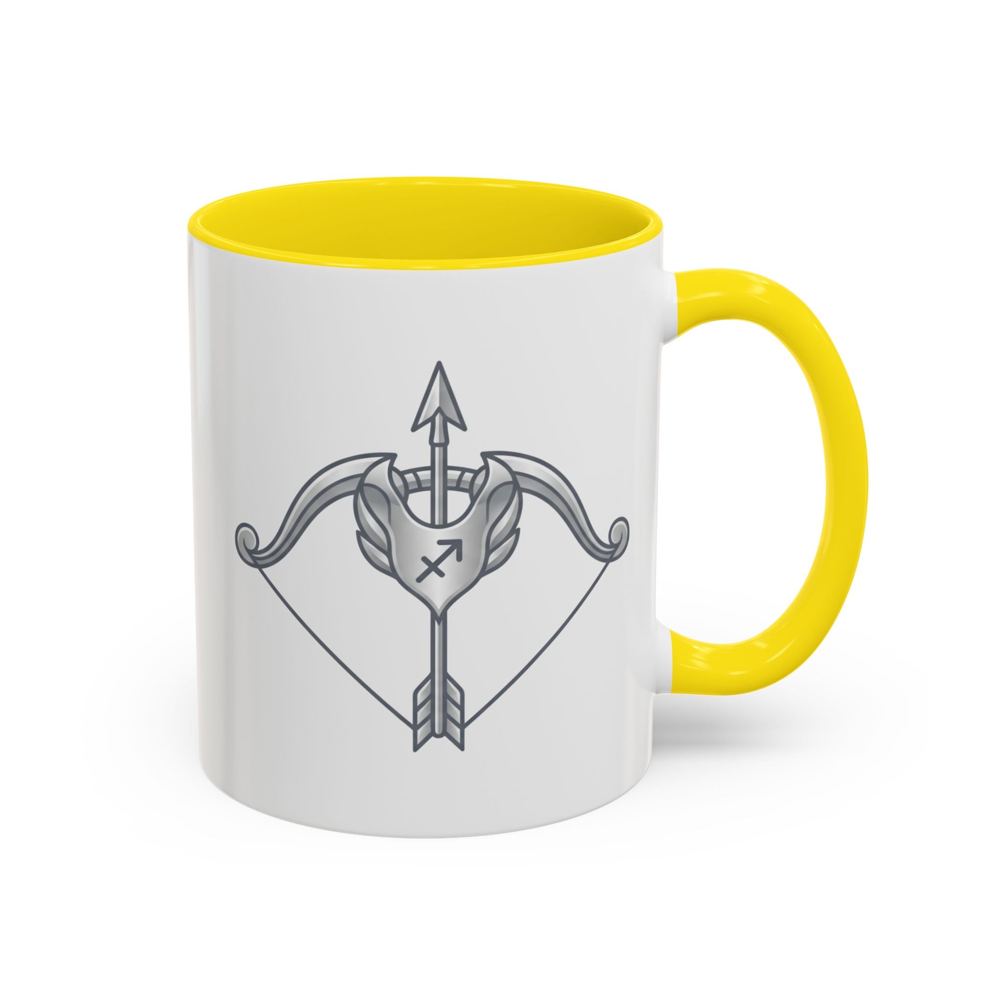 Sagittarius Bow & Arrow Accent Coffee Mug – Zodiac Sagittarius Astrology Gift