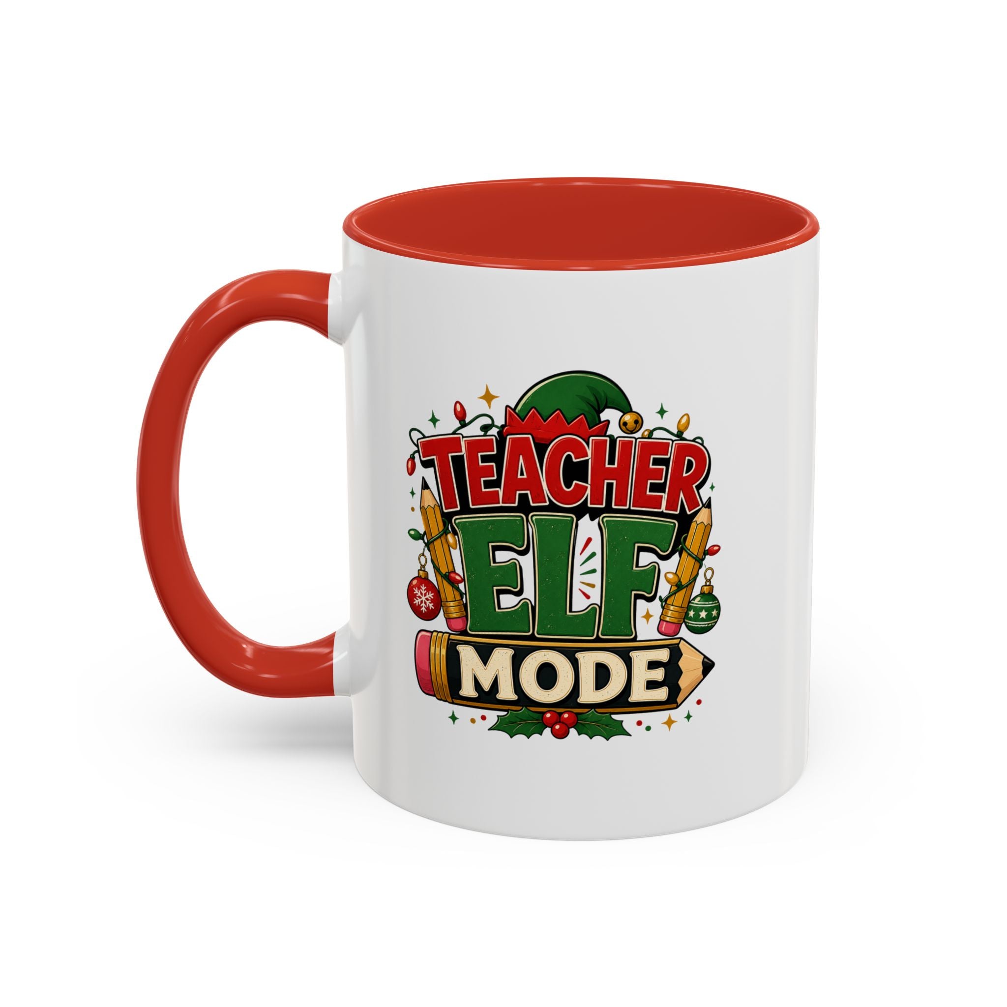 Teacher Elf Mode Coffee Mug — Christmas Teacher Holiday Gift
