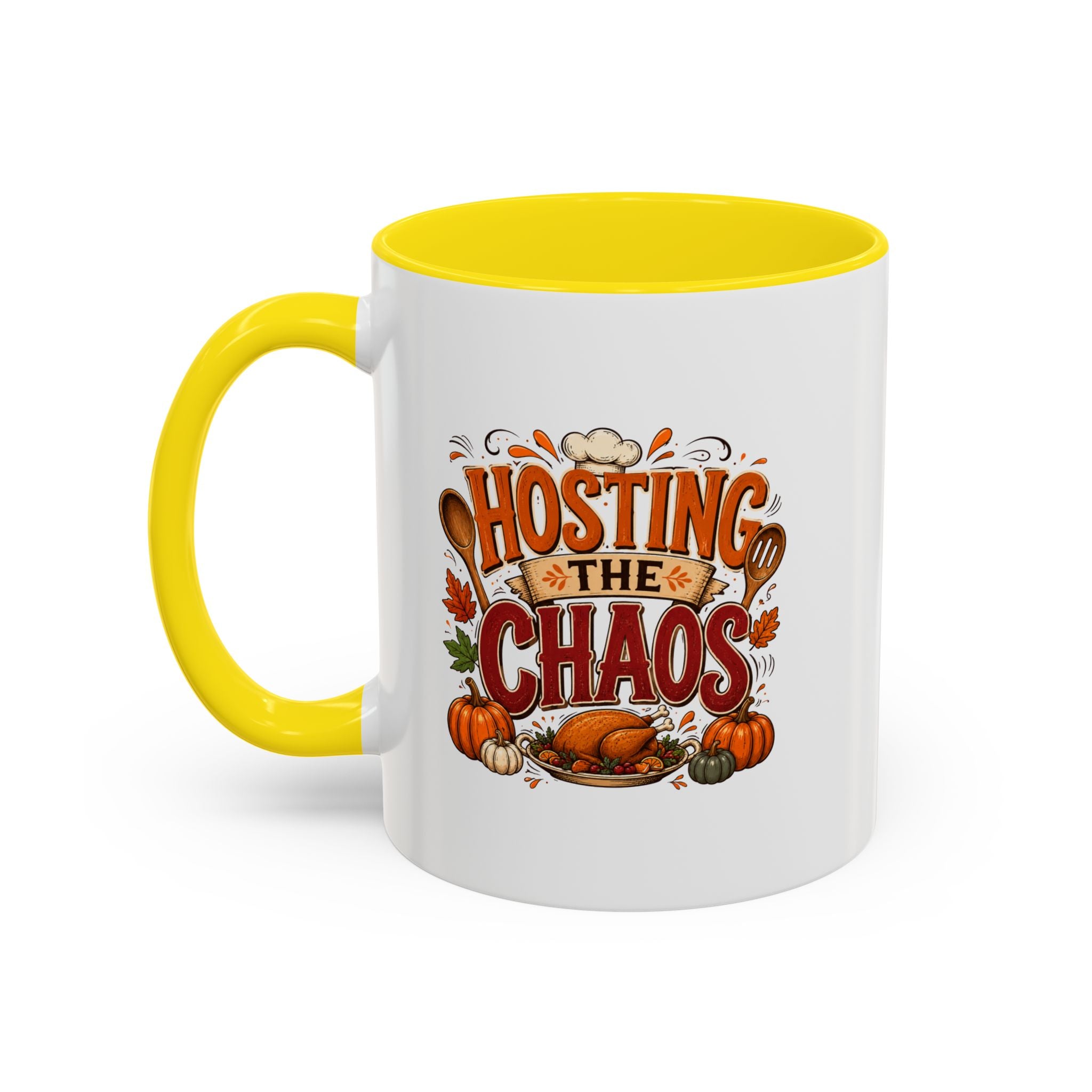 Thanksgiving Mug Hosting the Chaos Accent Coffee Mug — Thanksgiving Pumpkin Fall Kitchen Gift