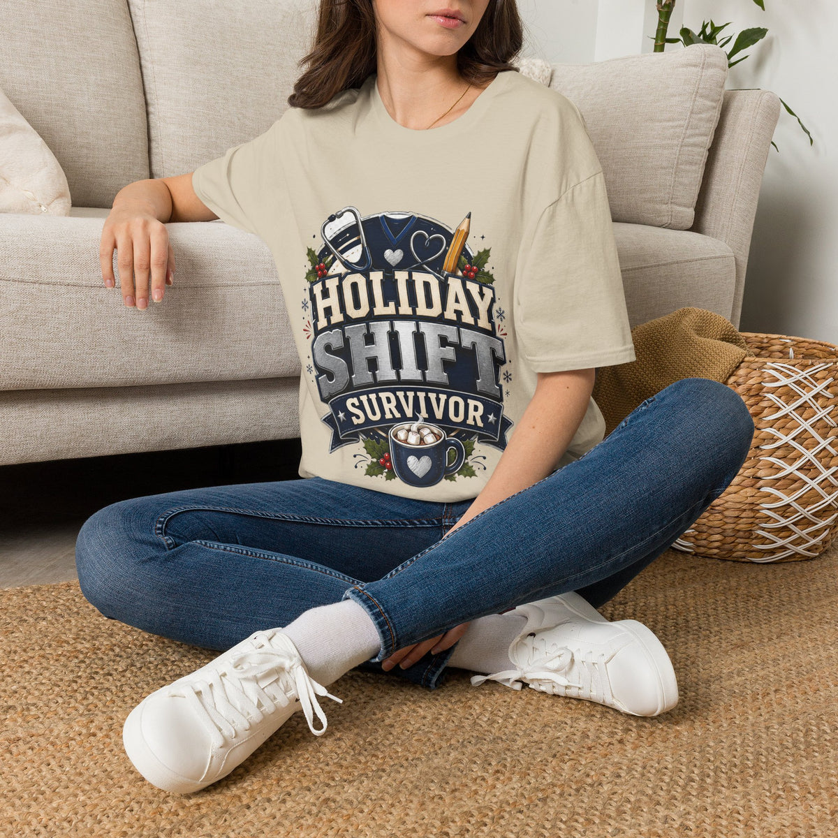 Holiday Shift Survivor T-Shirt — Nurse & Healthcare Worker Gift