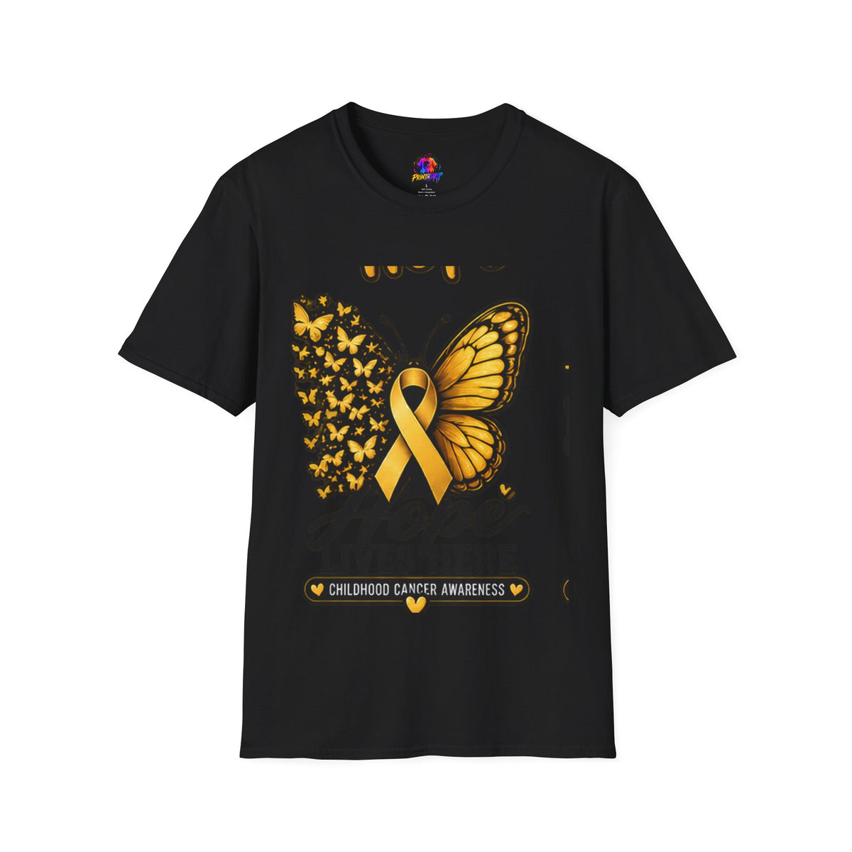 Hope Lives Here Childhood Cancer Awareness T-Shirt