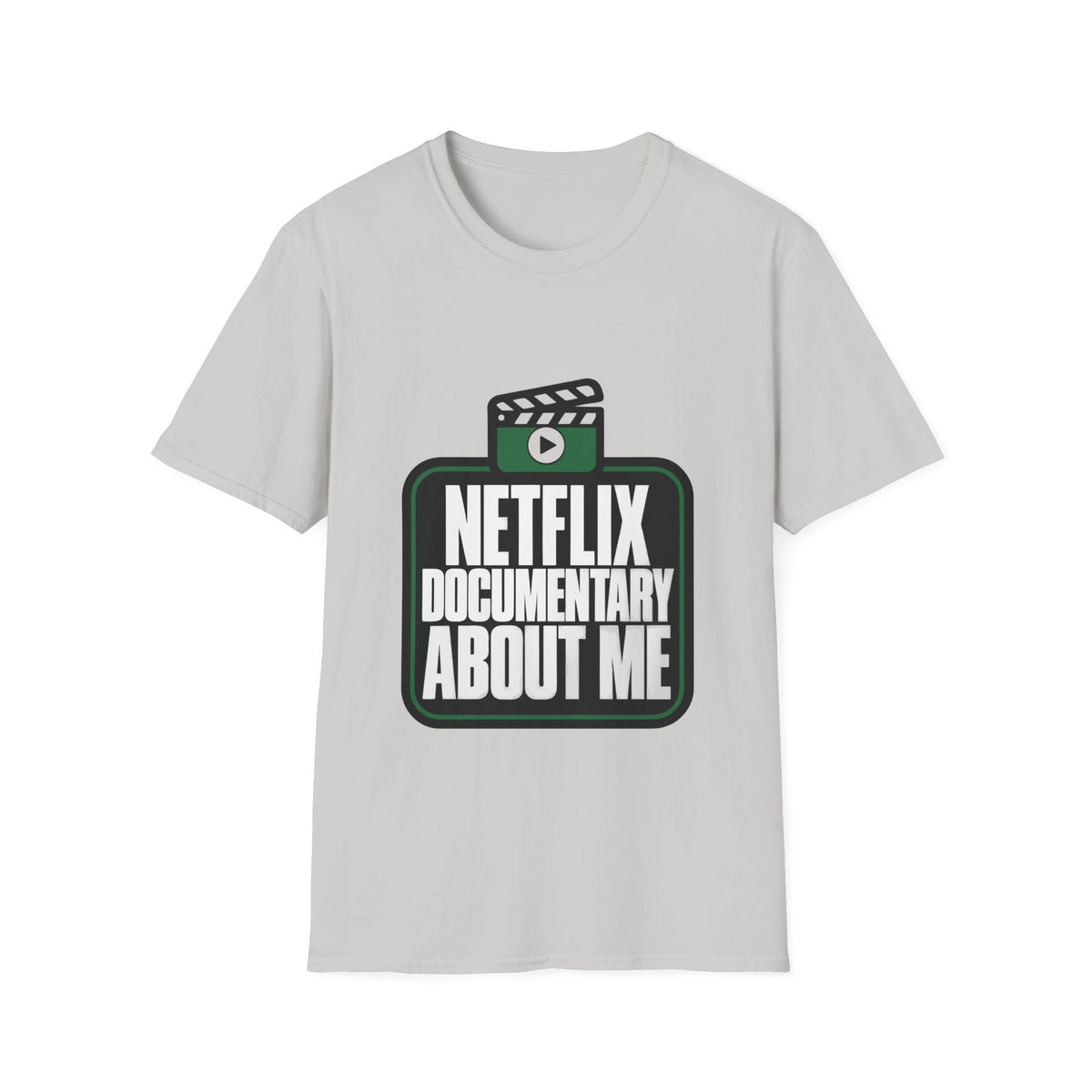 Netflix Documentary About Me Green Block Badge T-Shirt - Funny Sarcastic Pop Culture Tee - Trending Now - September 2026