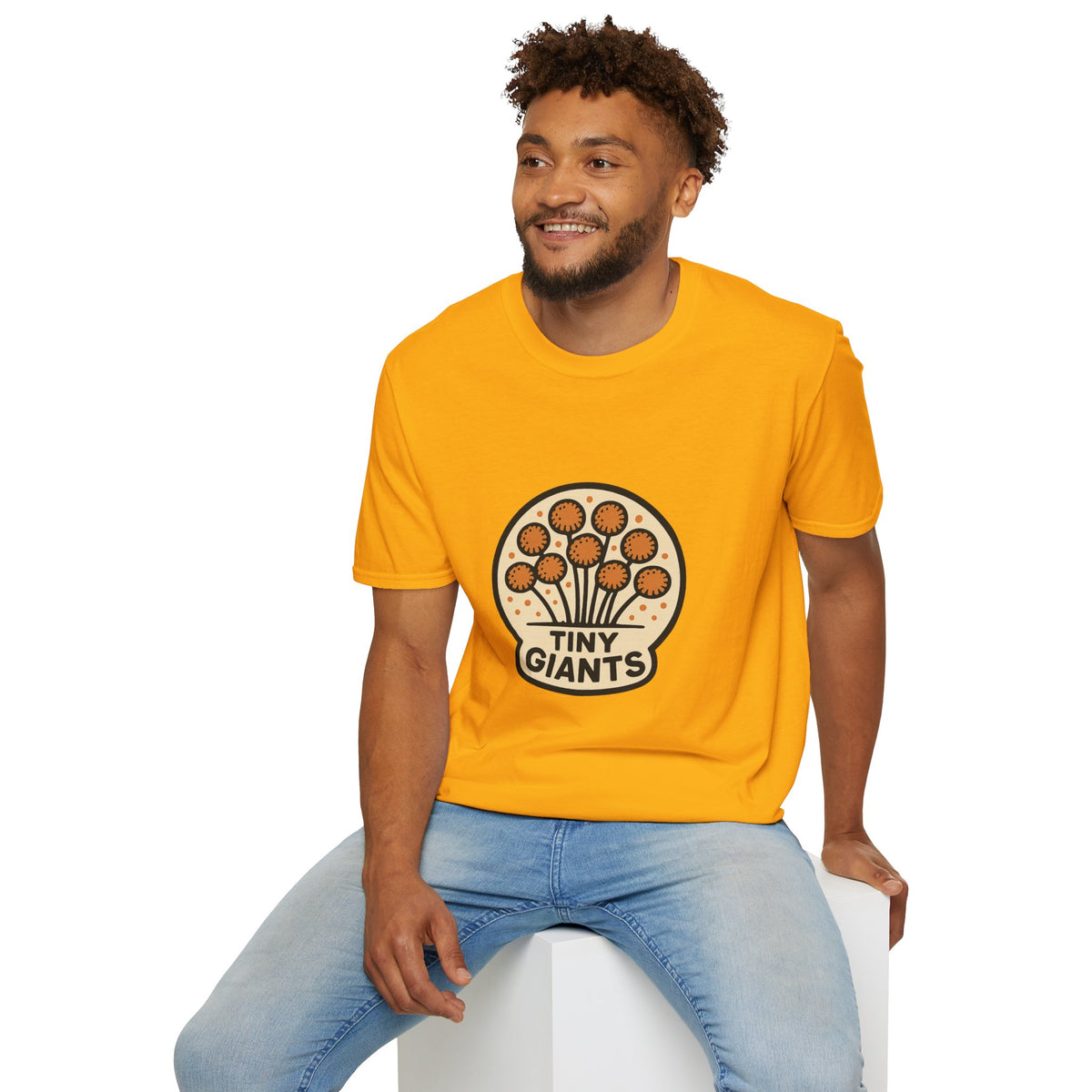 Tiny Giants Mushroom T-Shirt — Vintage Psychedelic Fungi Graphic Tee